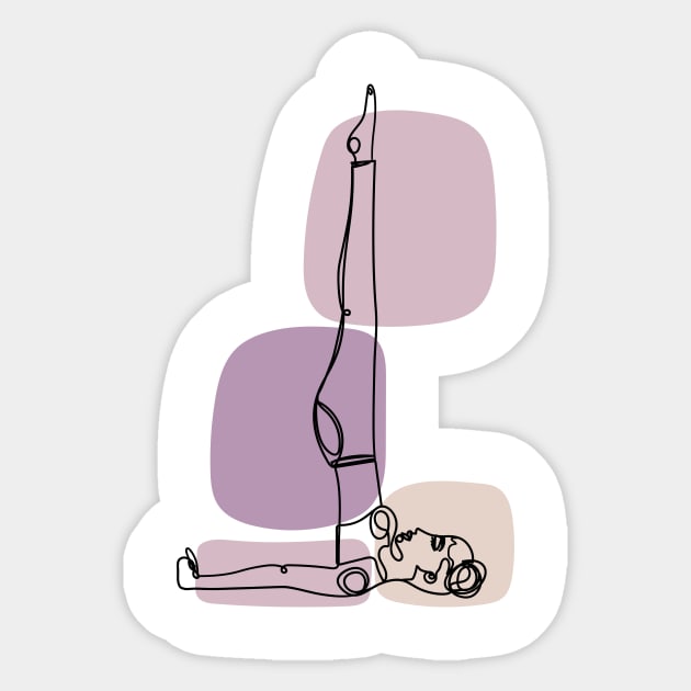 The candle yoga posture Sticker by JoanaJuheLaju1